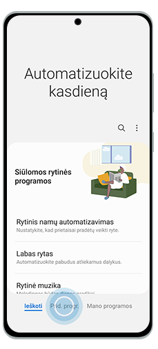 Sukurkite savo „Bixby Routine:, pliuso piktograma