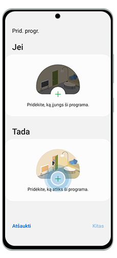 „Bixby Routines“, „Tai“ sąlygų pasirinkimas