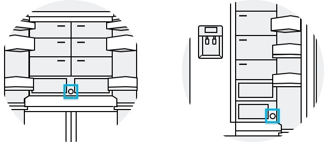 raskite vandens valymo įtaiso filtro vietą