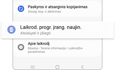 Laikrodžio programinės įrangos naujinys, paryškintas „Galaxy Wearable“ programoje