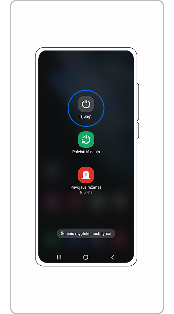 Pasirinkite „Išjungti“