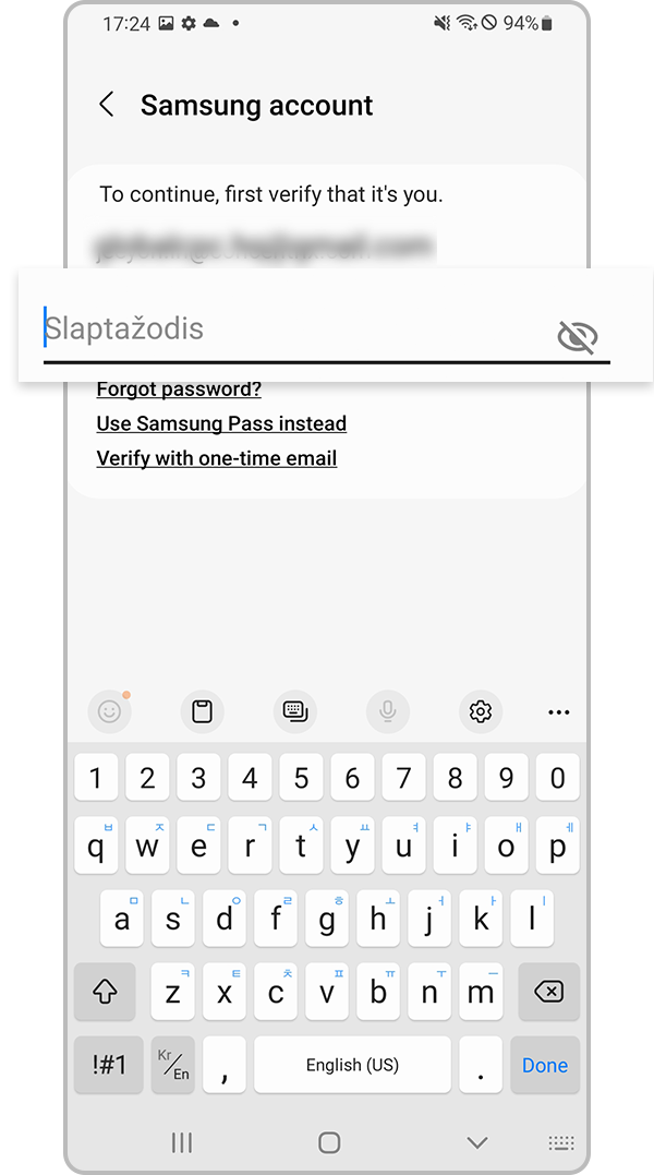 Įveskite patvirtinimo slaptažodį