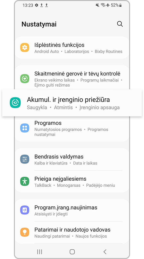 Akumul. ir įrenginio priežiūra
