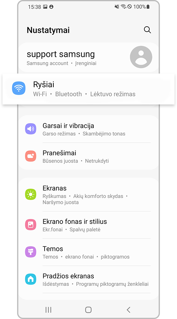 įrenginio „Bluetooth“ remontavimas, 1 veiksmas