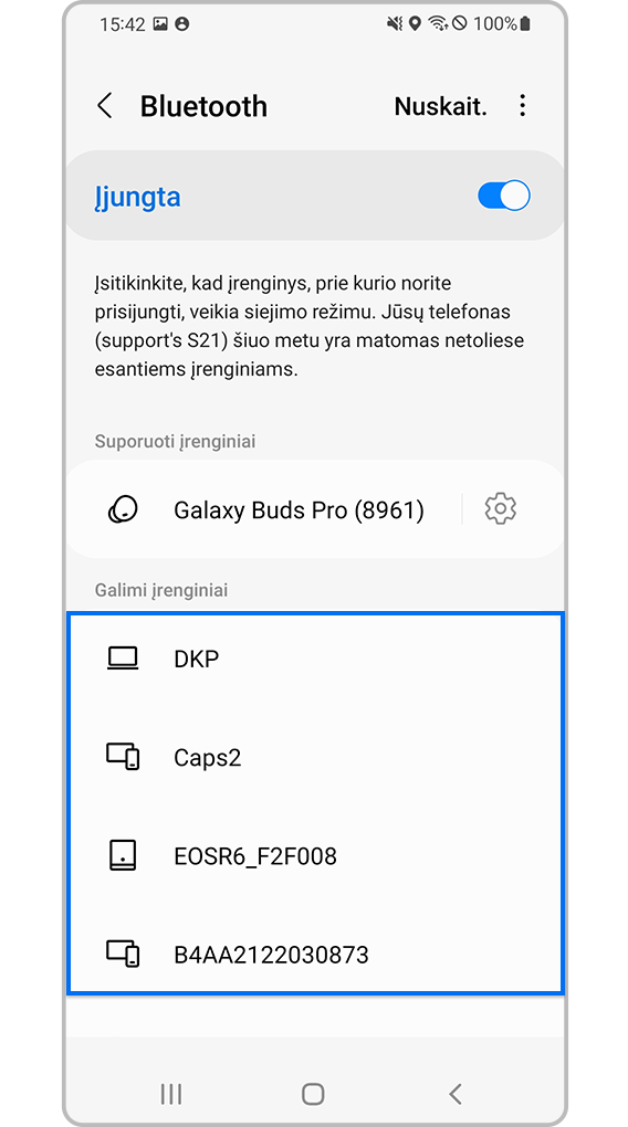 įrenginio „Bluetooth“ remontavimas, 6 veiksmas