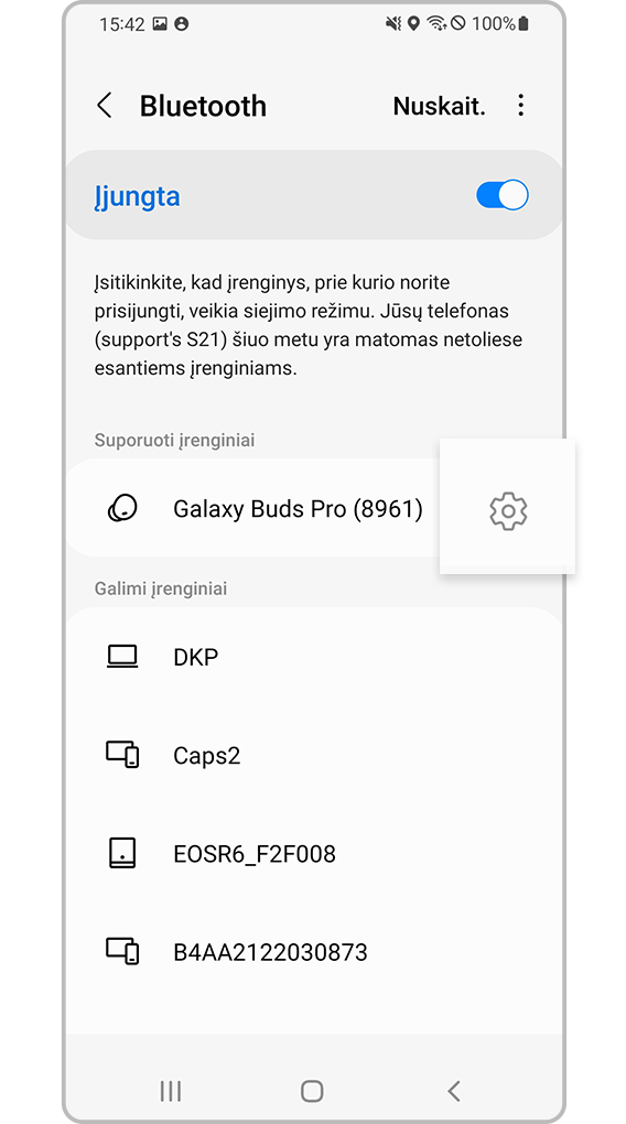 įrenginio „Bluetooth“ remontavimas, 3 veiksmas