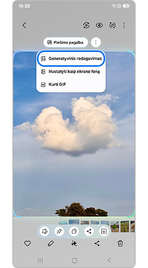 Palieskite Generatyvinis redagavimas