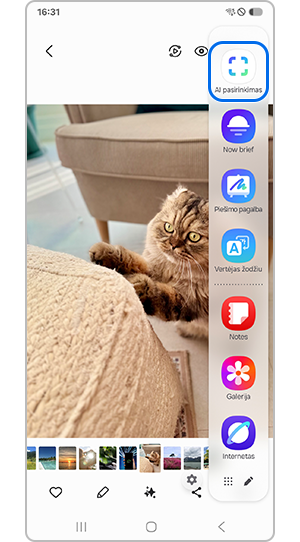 Pasirinkite AI pasirinkimas, kad sukurtumėte GIF