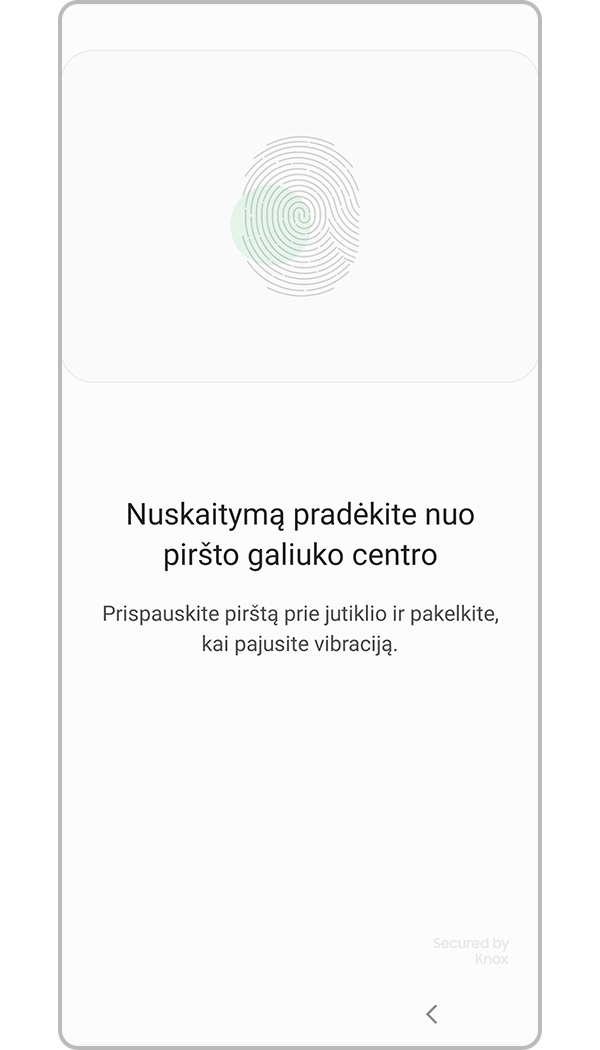 pirštų atspaudų atpažinimo registravimas, 5 veiksmas