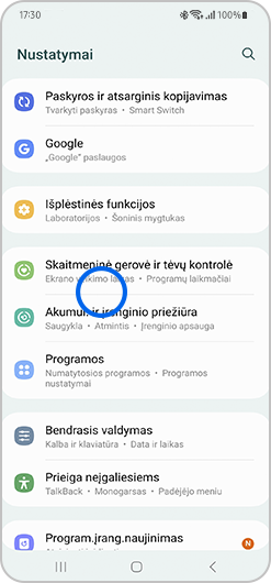 Kaip įjungti itin spartaus įkrovimo funkciją? 2 žingsnis