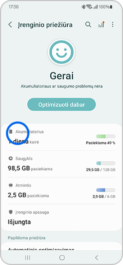 Kaip įjungti itin spartaus įkrovimo funkciją? 3 žingsnis