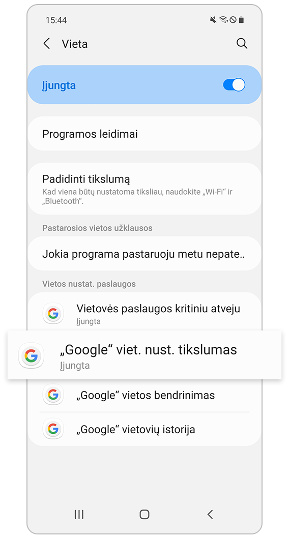 „Google“ vietos tikslumas
