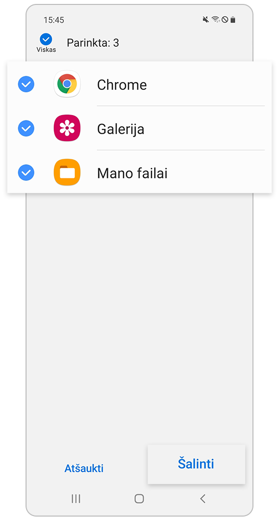 Pašalinkite GPS programas