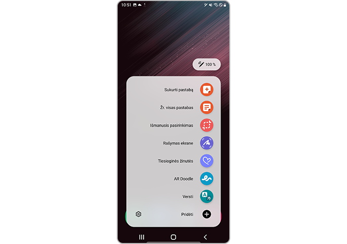 „One UI 4.1“ „S Pen“ standartinis režimas
