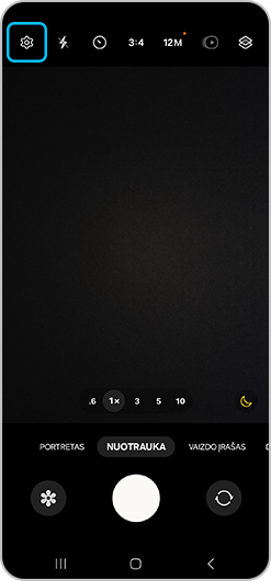 kameros fokusavimas. Programėlės atkūrimas
