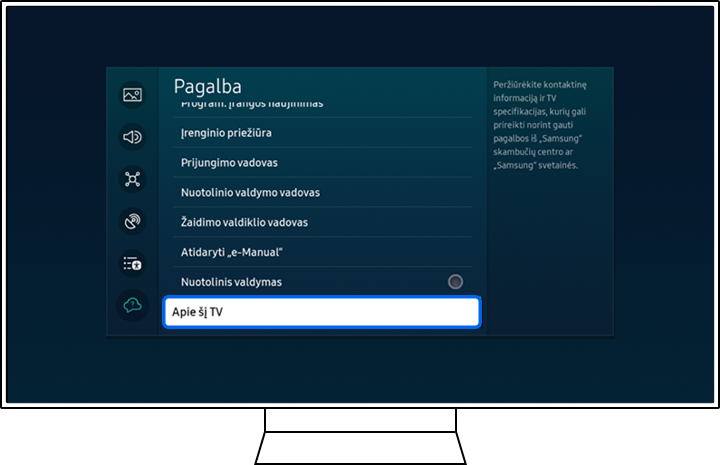 Apie šį TV