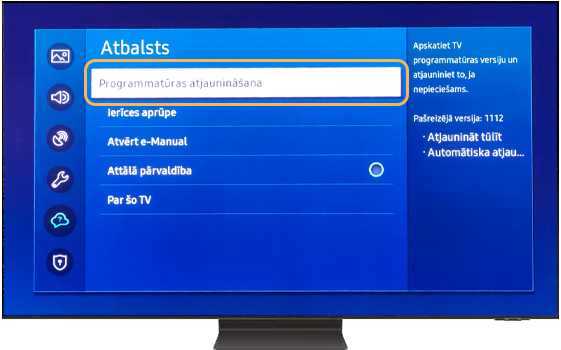 Atlasiet Programmatūras atjaunināšana.