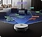 Samsung Jet Bot robotizētais putekļsūcējs skenē dzīvojamo istabu, izmantojot AI objektu atpazīšanas tehnoloģiju, un secīgi nosaka objektus uz grīdas: čības, grāmatu, paklāju, kabeli un traipus.