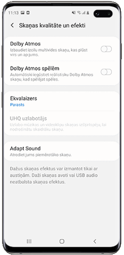 Ieslēdziet Dolby Atmos