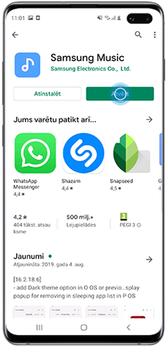 Pieskarieties “Atvērt”, lai palaistu programmu