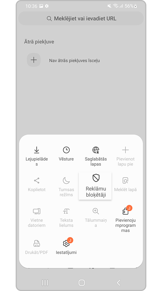 Atveriet reklāmu bloķētāju iestatījumus