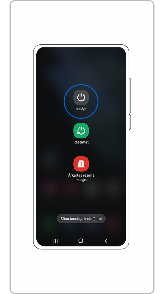 Pieskarieties pogai “Izslēgt”