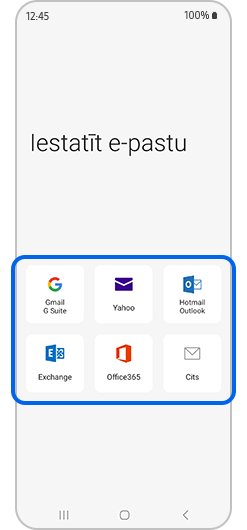 Parādīti dažādi e-pasta pakalpojumu sniedzēji