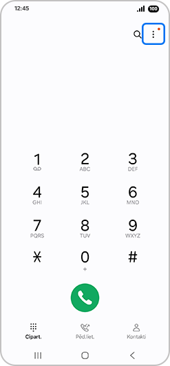 Tālruņa lietotnē pieskarieties citu opciju ikonai