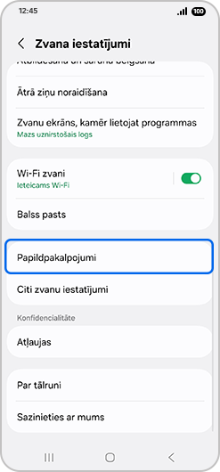 Pieskarieties pie Papildu pakalpojumi