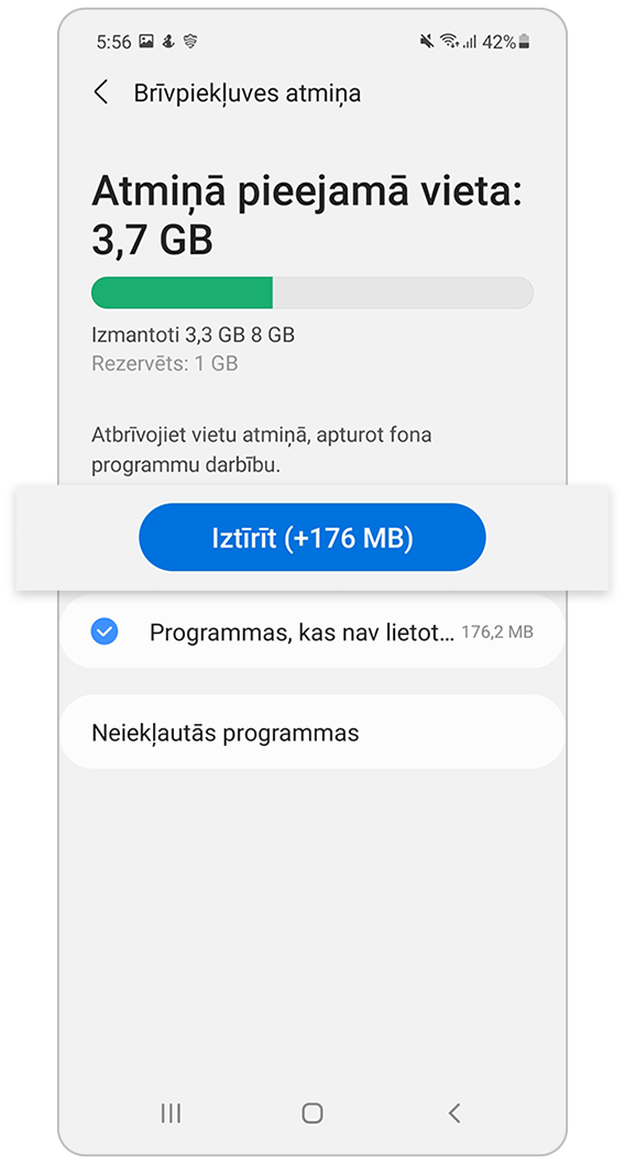 prietaiso priežiūra atmintis išvalyti dabar dabar