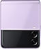 Galaxy Z Flip3 5G in Lavender, seen from the rear.
