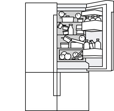 separate the food to improve ventilation