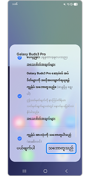စည်းမျဉ်းစည်းကမ်းများကို သဘောတူရန် နှိပ်ပါ။