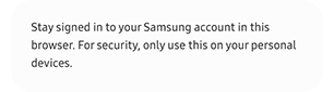 “Stay signed in” information tooltip.