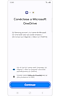 Pantalla de conexión a Microsoft OneDrive