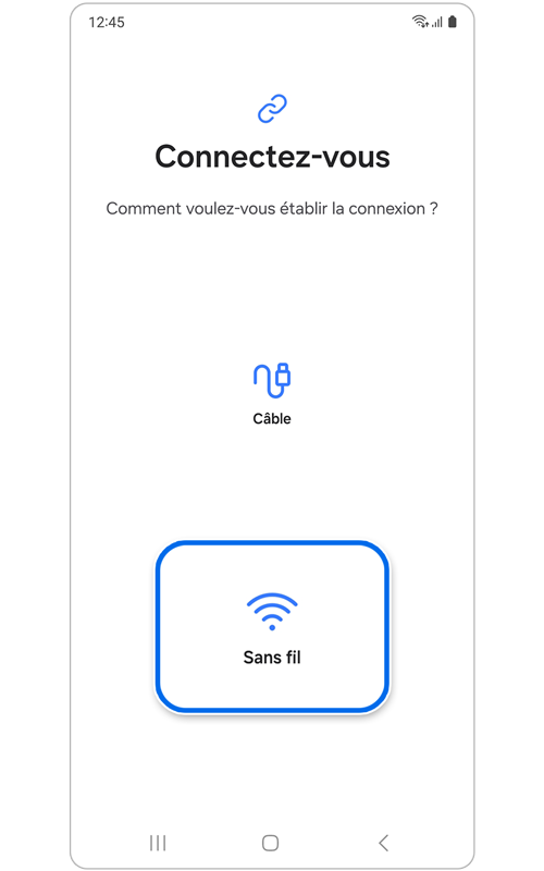 Écran de connexion de l'application Smart Switch