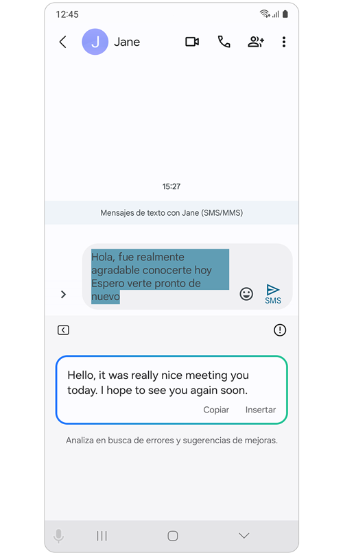 Sugerencia de gramática