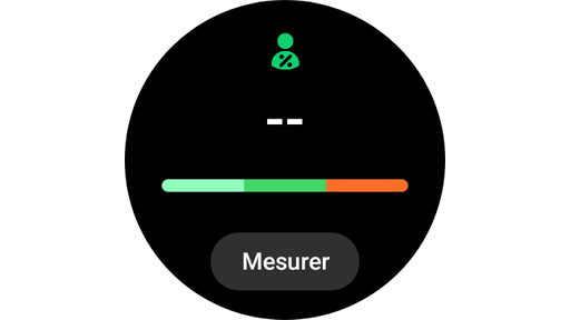 Mesurez votre composition corporelle sur une Galaxy Watch.