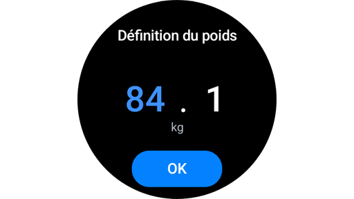 Configurer votre poids sur une Galaxy Watch.
