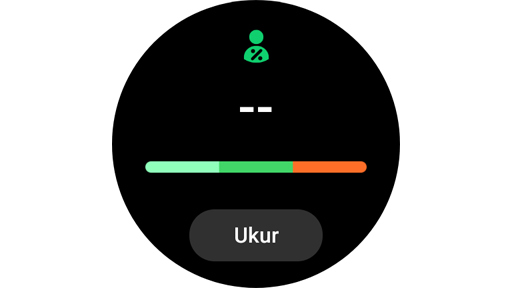 Ukur komposisi tubuh Anda di Galaxy Watch.