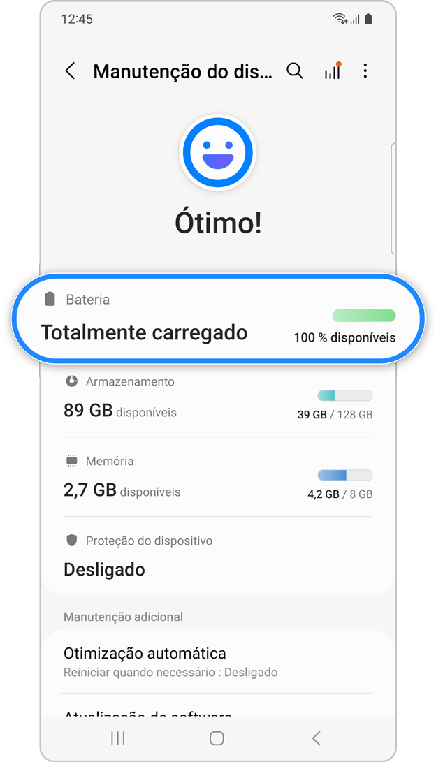 Ativar o modo de desempenho Ligeiro, passo 2.