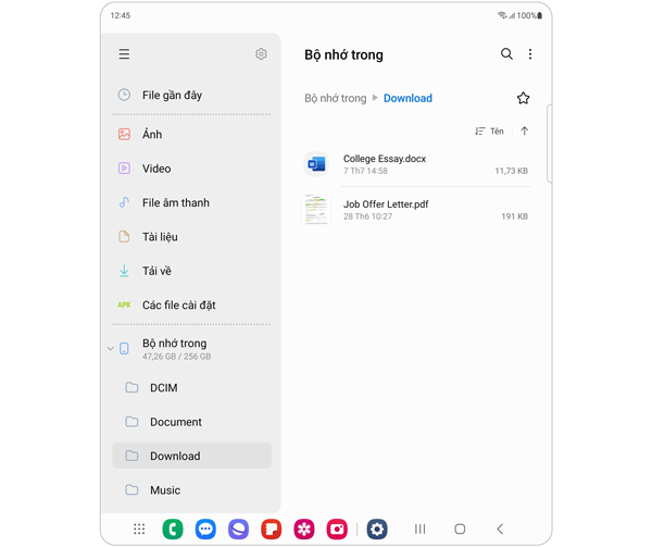 Di chuyển nhiều tệp giữa các thư mục bằng hai tay trên thiết bị Galaxy bước 1.