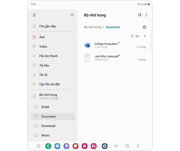 Di chuyển nhiều tệp giữa các thư mục bằng hai tay trên thiết bị Galaxy bước 4.