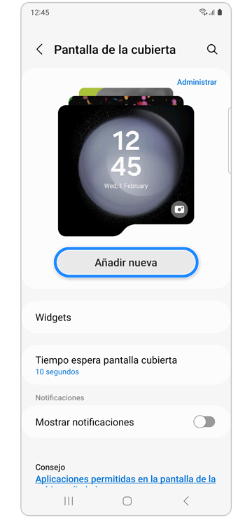 Personalizar el fondo de pantalla en la pantalla de cubierta 5