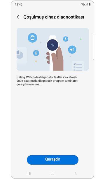 Telefonda "Başla" mesajı.