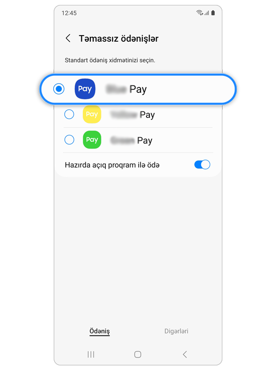 Kontaktsız ödəniş imkanı