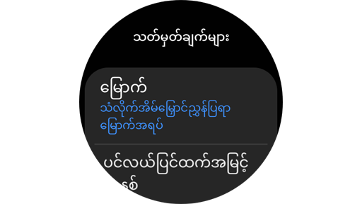 သံလိုက်အိမ်မြှောင်အက်ပ် မြောက်ဆက်တင်များ။
