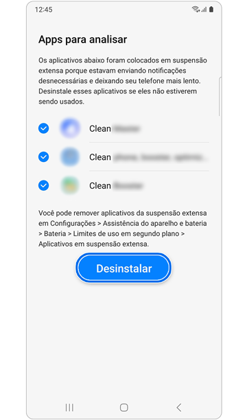 Lista de aplicativos