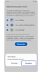Confirmación de desinstalar de la aplicación emergente.