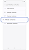 Lista de opciones en Gestionar contactos